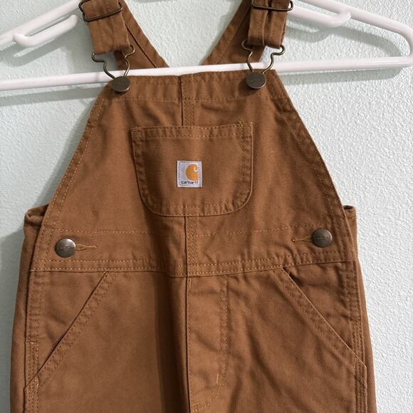 Carhartt Kids Brown Overalls knee Size 2T NWOT - Picture 2 of 5